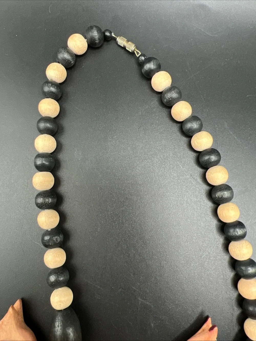 9 pc Lot Safari Theme Jewelry Collection Wood Carved Browns Black Vintage To Now